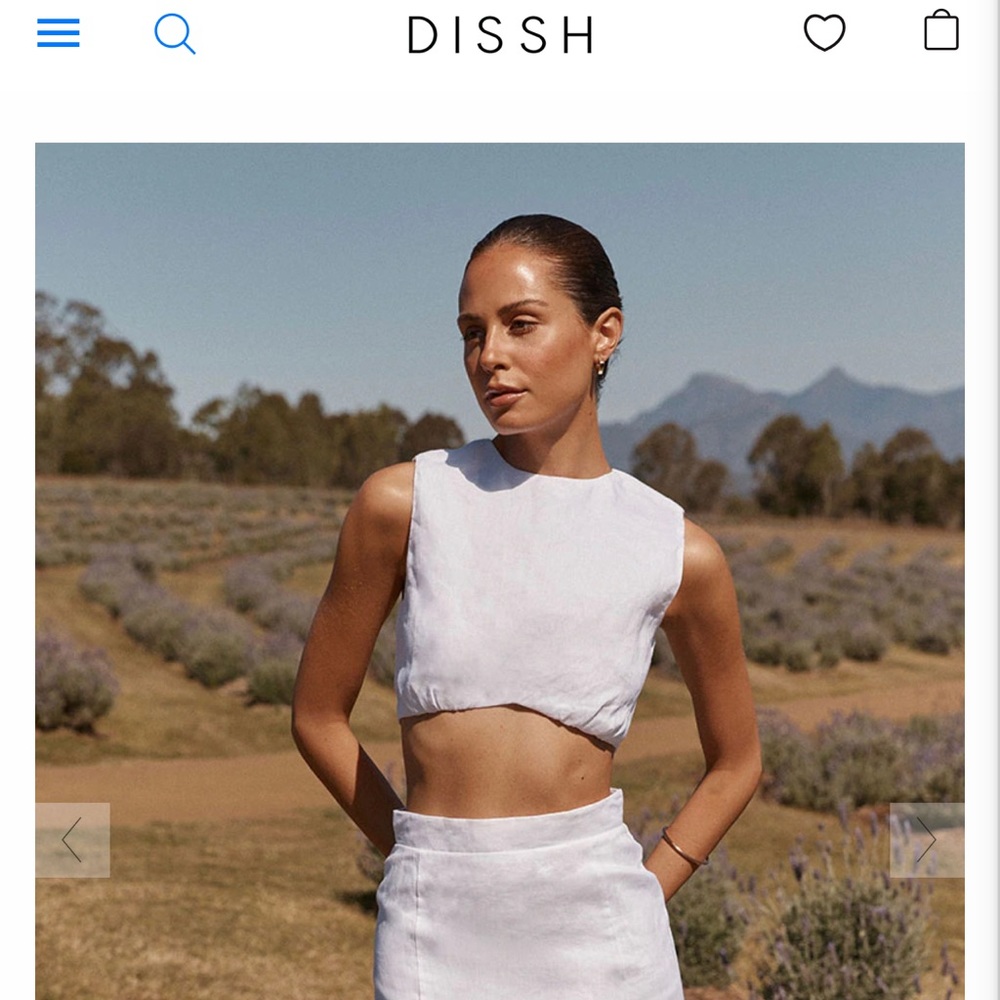 Dissh linen crop top